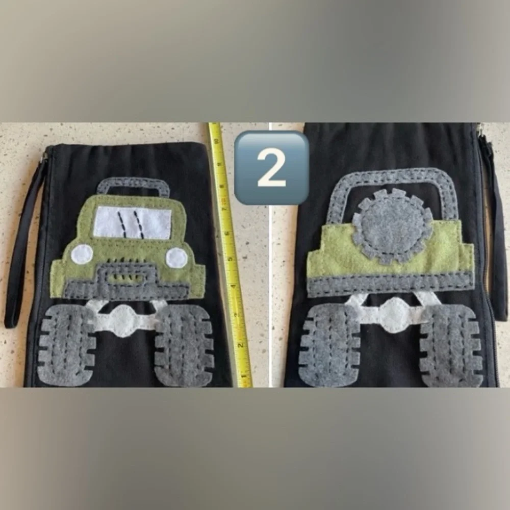 PICK 5 For $40 NEW OFF ROAD J33P CANVAS ZIPPER Bag W/HAND SEWN DESIGN